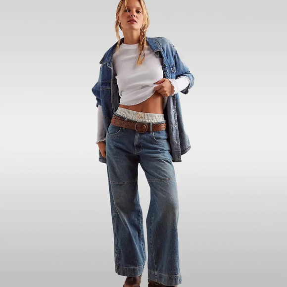 NWT Free People We The Free Benji Relax Wide Leg Jean Size 26 - Picture 1 of 16